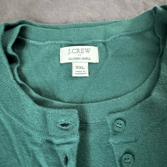 J.Crew Classic Green Cardigan | Size 2X / XXL - Picture 2 of 5